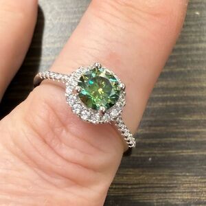 1ct Moissanite and 925 Silver Women's Ring